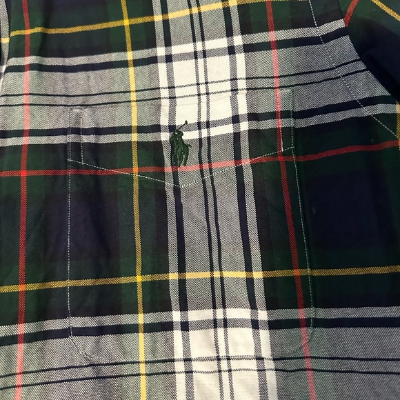 Ralph Lauren Men's Large Oxford Cotton Plaid Button Down Long Sleeve Shirt - Picture 15 of 15